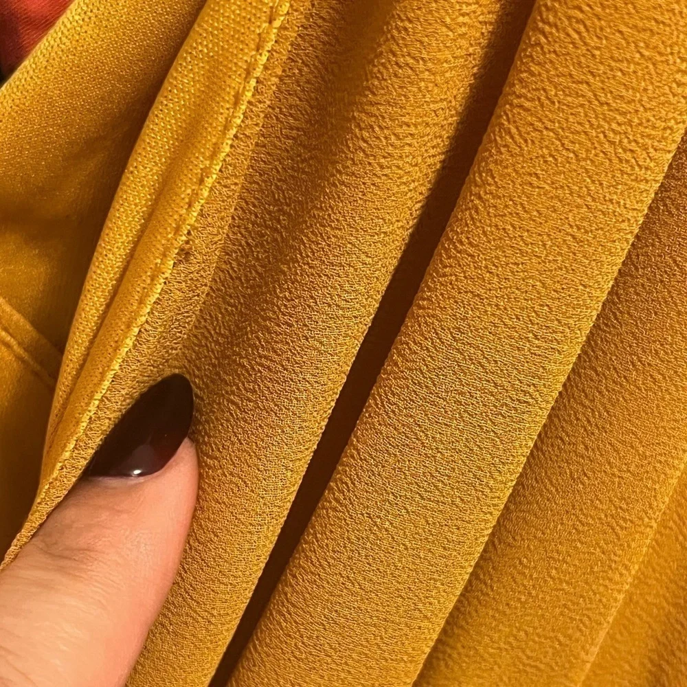 Show Me Your Mumu Elegant Boho Chic Solid Yellow Knee-Length Dress – Large, NWT